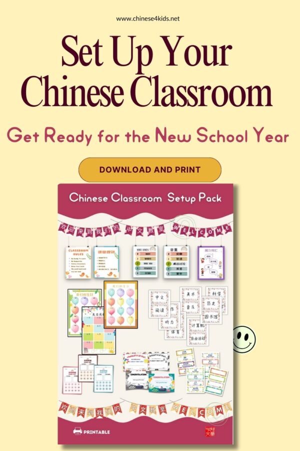 Chinese classroom set up pack - Chinese classroom set up pack