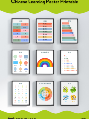 Chinese learning posters for homeschooling or classroom #Chineselearningposters #Chineselearning #Chinesehomeschooling #Chineseclassroom #Chineseposters