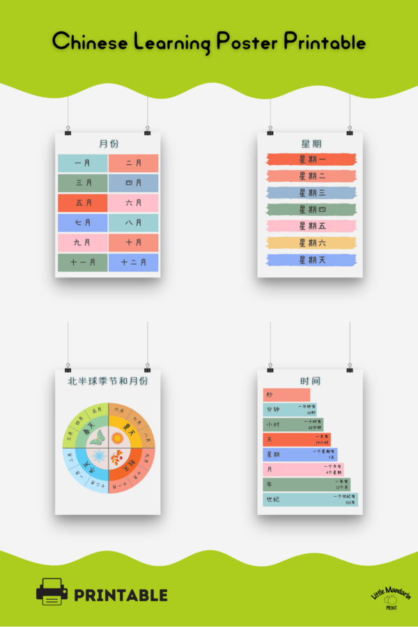 Chinese learning posters for homeschooling or classroom #Chineselearningposters #Chineselearning #Chinesehomeschooling #Chineseclassroom #Chineseposters